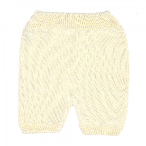 Little Bear - Pantalone neonato in maglia cotone giallo delicato