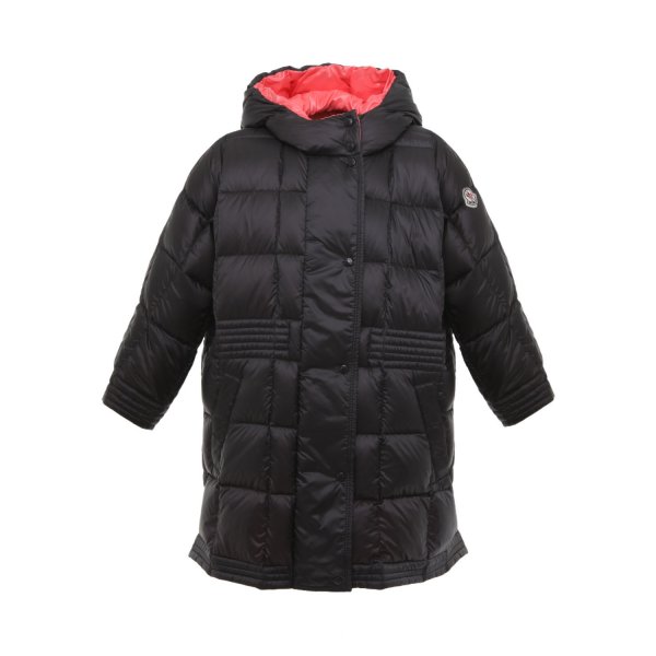 Moncler - LONG ANTHRACITE DOWN JACKET FOR GIRLS AND TEEN