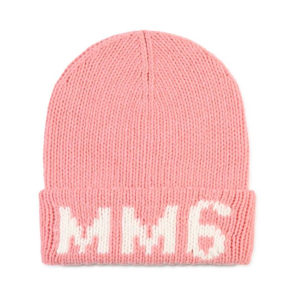 Mm6 Maison Margiela - PINK HAT WITH WHITE LOGO FOR GIRLS