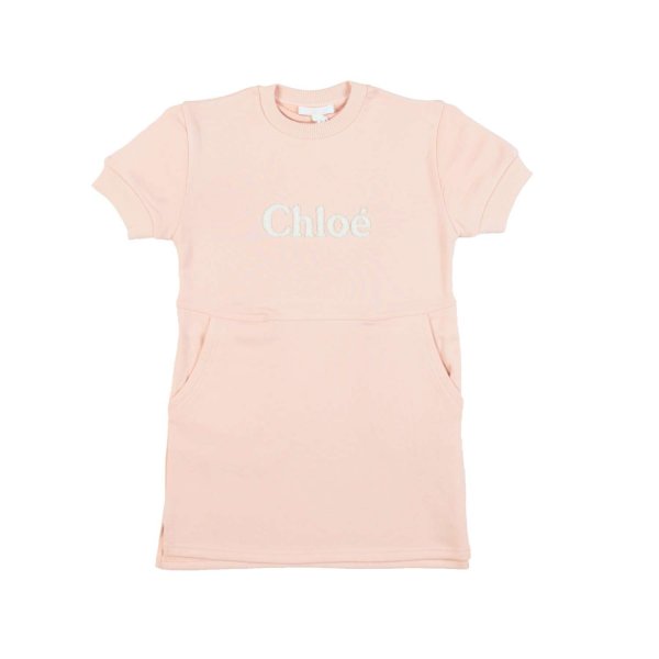 Chloe - NUDE PINK FLEECE DRESS FOR GIRLS
