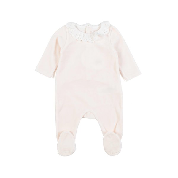 Chloe - LIGHT PINK AND WHITE CHENILLE JUMPSUIT FOR BABY GIRL