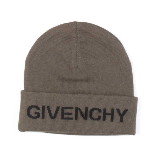 Givenchy - MUD BEANIE HAT WITH BLACK LOGOS