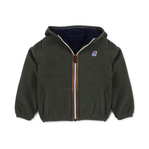 K-Way - GREEN AND BLUE JACQUES POLAR DOUBLE JACKET