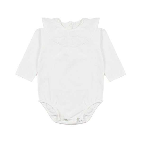 Zhoe & Tobiah - WHITE LONG SLEEVE BODY FOR BABY GIRL