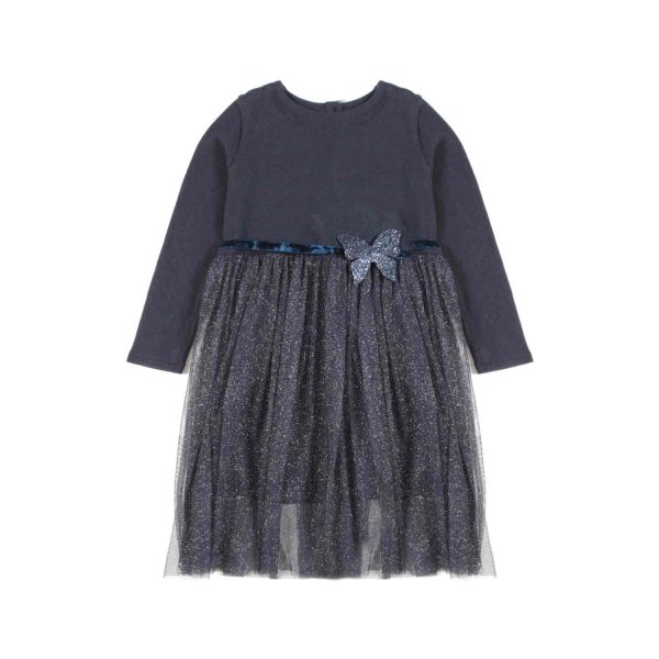Magil - BLUE AND GOLD GLITTER DRESS FOR GIRLS