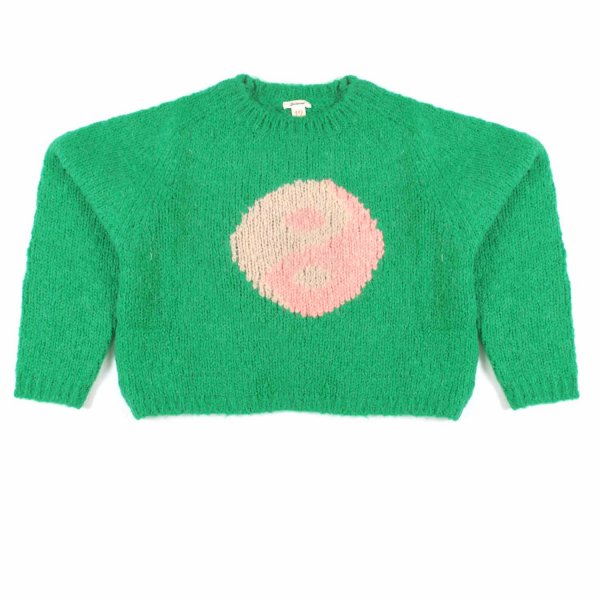 Bellerose - GREEN CROPPED SWEATER FOR GIRLS AND TEEN