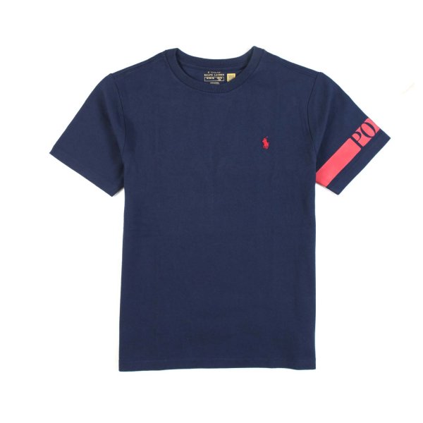 Ralph Lauren - NAVY BLUE AND RED T-SHIRT FOR BOYS