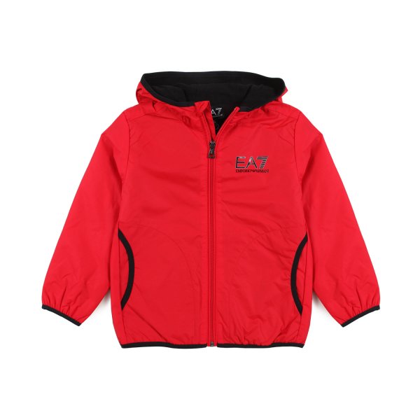 Armani Junior - RED AND BLACK JACKET WITH EA7 LOGO FOR BOYS