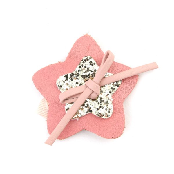 Illytrilly - HAIR CLIP WITH PINK AND GOLD STAR FOR GIRLS