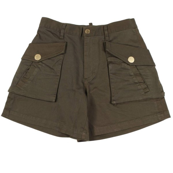 Dsquared2 - MILITARY GREEN SHORTS FOR GIRLS AND TEENS