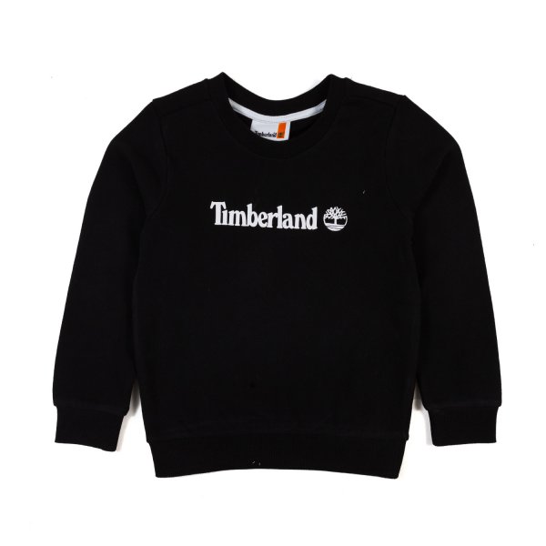 Timberland - BLACK SWEATSHIRT WITH WHITE LOGO FOR KIDS AND TEENS