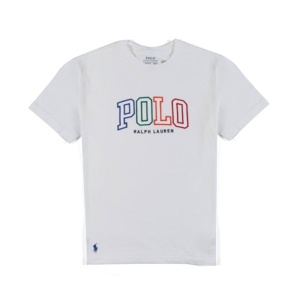 Ralph Lauren - WHITE T-SHIRT WITH EMBROIDERED MAXI POLO LOGO