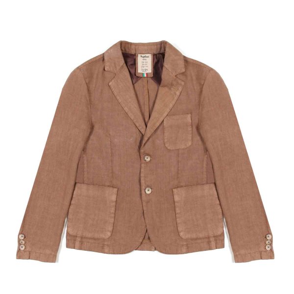 Nupkeet - Brown Linen Jacket For Boy And Teen