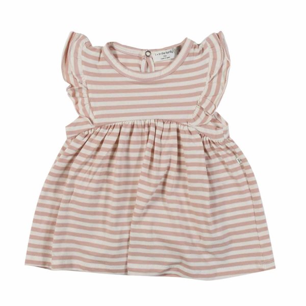 One More In The Family - GEORGIA PINK AND WHITE STRIPED MINI DRESS