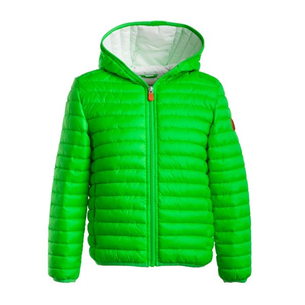 Save The Duck - GILLO UNISEX FLUO GREEN DOWN JACKET