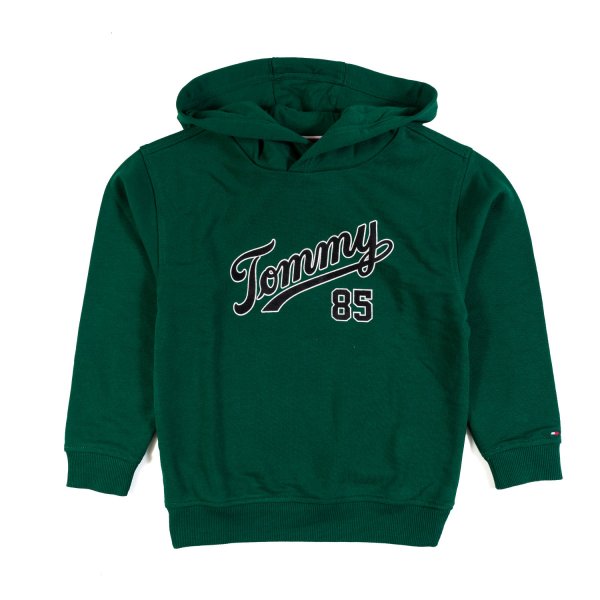 Tommy Hilfiger - DARK GREEN HOODIE WITH TOMMY TERRY LOGO