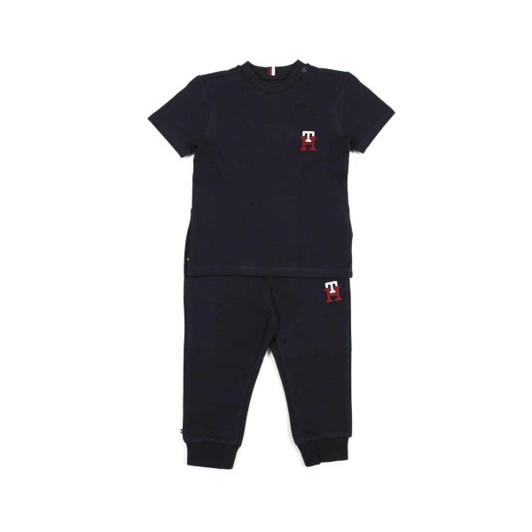Tommy Hilfiger - NAVY BLUE THREE-PIECE TRACKSUIT SET FOR BABY BOYS