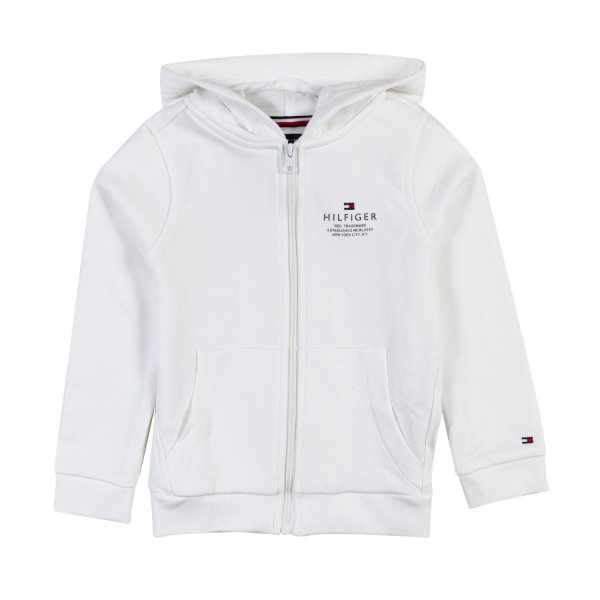 Tommy Hilfiger - White Sweatshirt With Hood And Logo On The Back