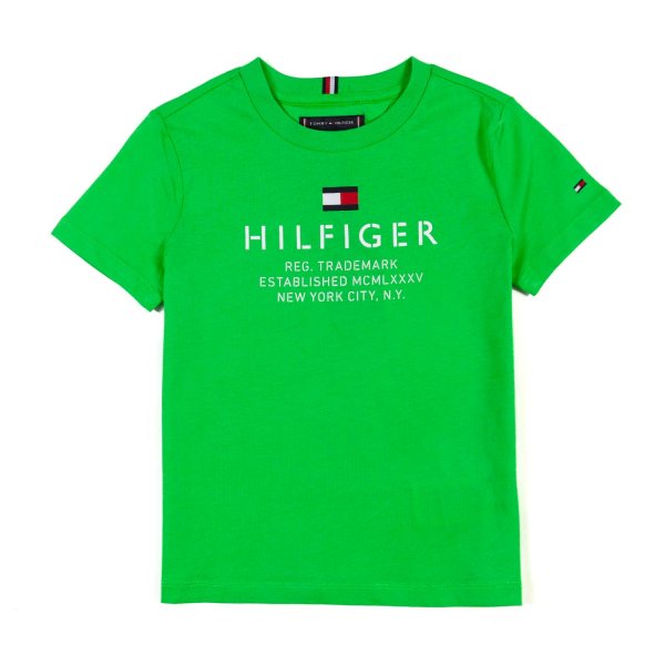 Tommy Hilfiger - T-shirt verde con logo