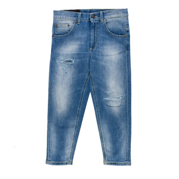 Dondup - LIGHT BLUE JEANS WITH RIPS FOR KIDS AND TEENS