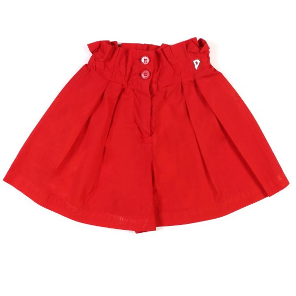 Dondup - RED PLEATED SHORTS FOR GIRLS