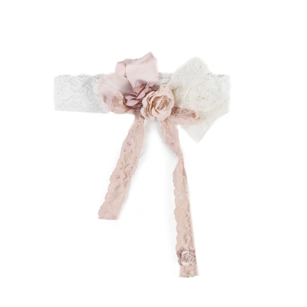 Mimilú - ANTIQUE PINK AND WHITE FLORAL WREATH
