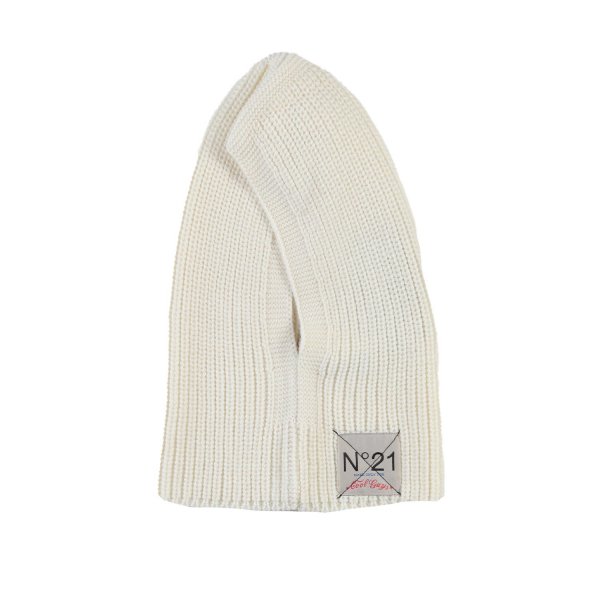 N° 21 - N21 unisex cream balaclava hat