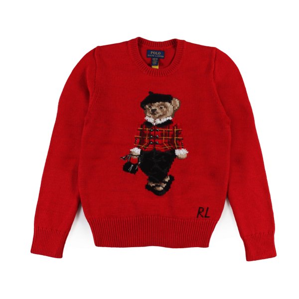 Ralph Lauren - Red Polo Bear Sweater for Girls and Teens