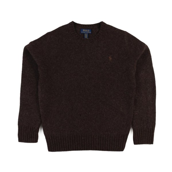Ralph Lauren - Melange brown sweater with hazelnut RL Pony