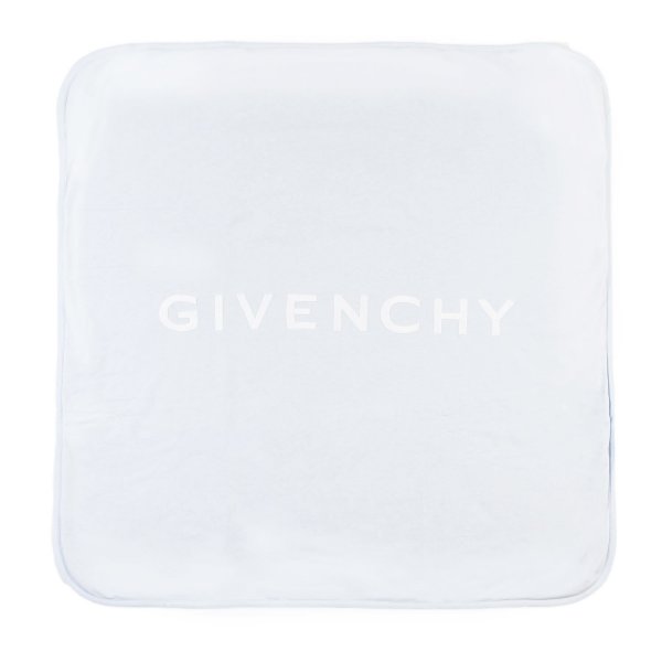 Givenchy - Light blue Givenchy blanket with white logo for baby boy