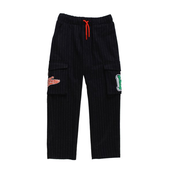 Kenzo - Kenzo blue pinstriped cargo trousers for kids and teens