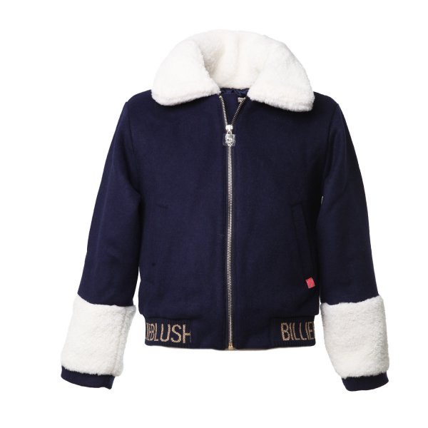 Billieblush - Billieblush blue and cream short coat for Girls