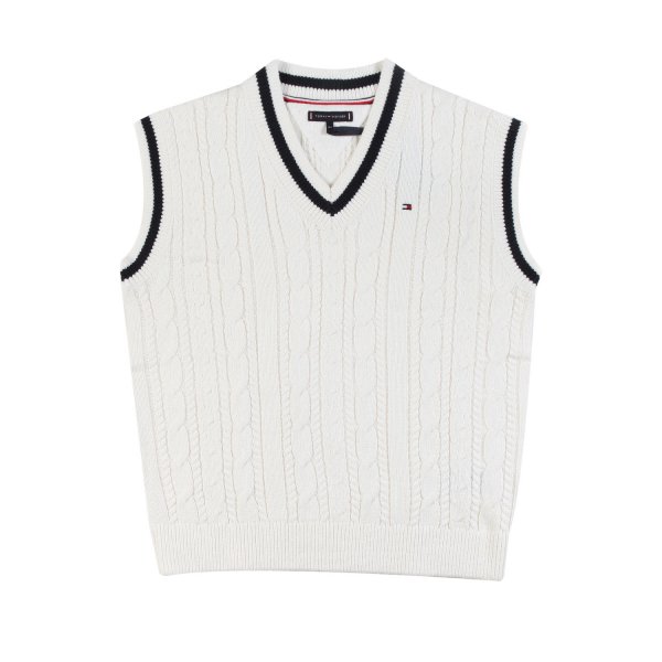 Tommy Hilfiger - Essential White Sleeveless Pullover