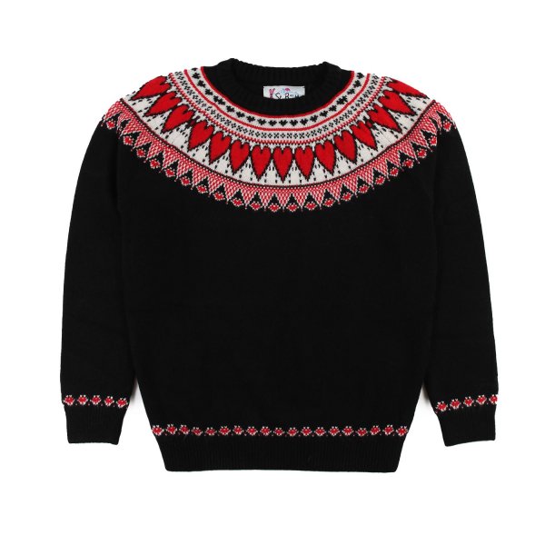 Mc2 Saint Barth - MC2 Princess black, cream and red sweater
