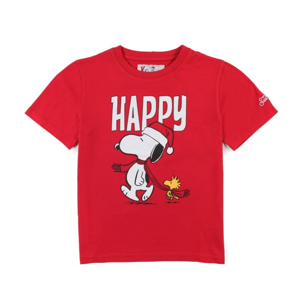 Mc2 Saint Barth - T-shirt natalizia MC2 Snoopy rossa