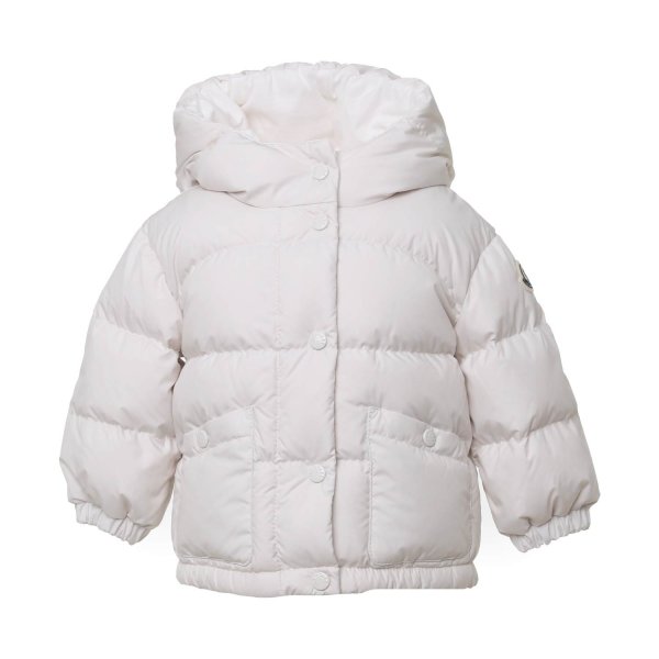 Moncler - White Ebre down jacket for baby girls