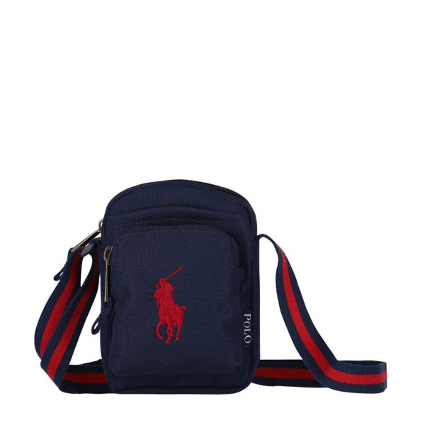 Ralph Lauren - Navy blue and red Big Pony shoulder bag