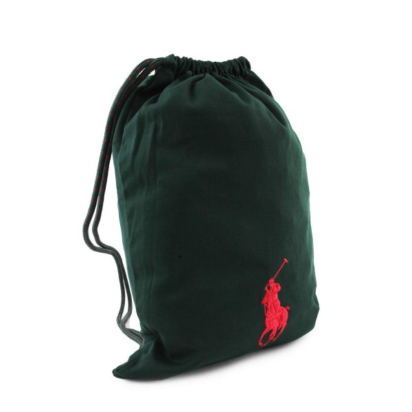 Ralph Lauren - Green city bag backpack with red RL big pony