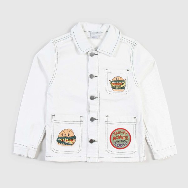 Stella Mccartney - White Denim Jacket With Child Patch