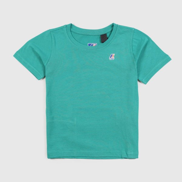 K-Way - Green T-Shirt With Logo Patch For Boy