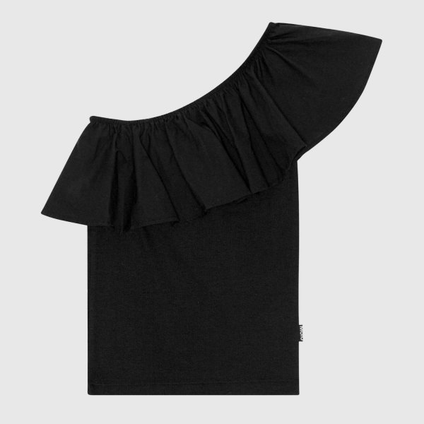 Molo - Black One Shoulder T-Shirt