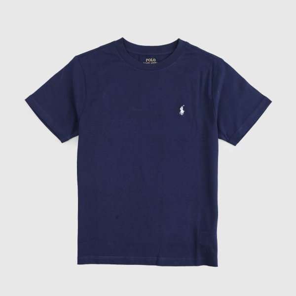 Ralph Lauren - t-shirt blu con cavallino bianco ragazzo