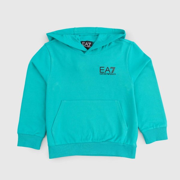 Ea7 - Turquoise Hooded Sweatshirt for Boy