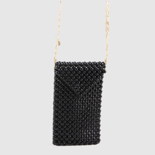 Monnalisa - Black Beaded Handbag For Girls