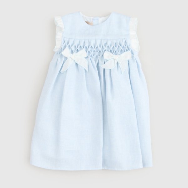 La Stupenderia - Baby Girl's Light Blue Sleeveless Dress