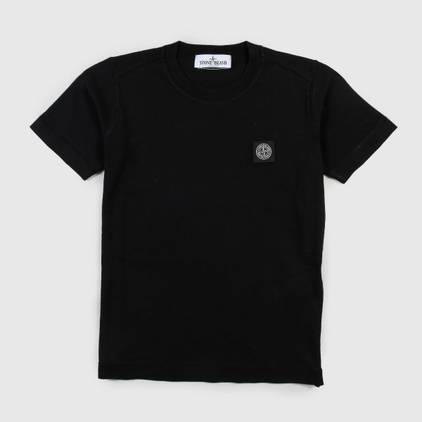Stone Island - T-shirt nera con dettaglio patch