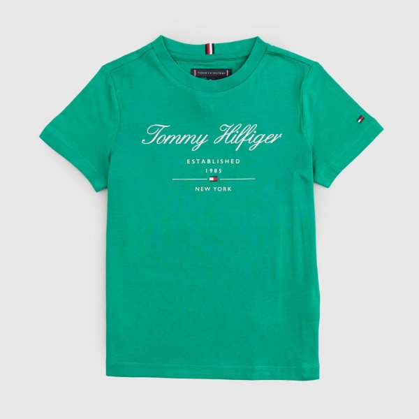 Tommy Hilfiger - t-shirt verde stampa centrale