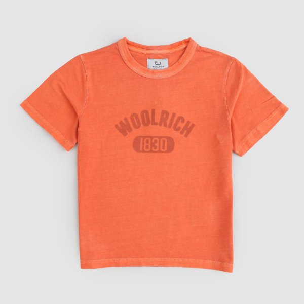 Woolrich - T-shirt Orange Juice con logo