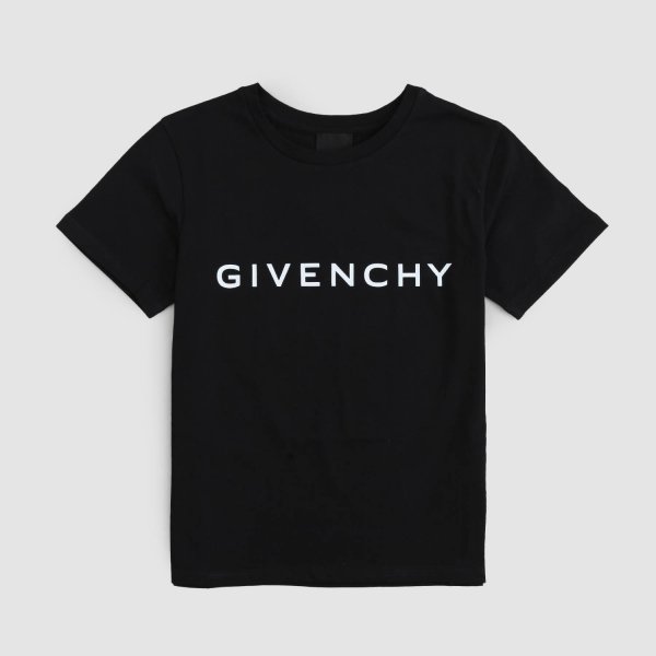 Givenchy - t-shirt nera e con scritta bianca ragazza