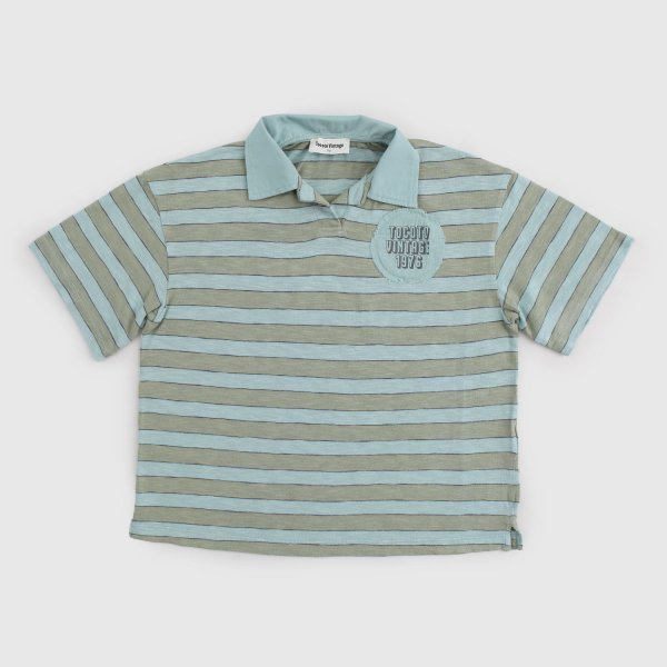 Tocotò Vintage - Boy's Green Striped T-Shirt